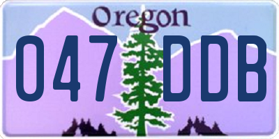 OR license plate 047DDB