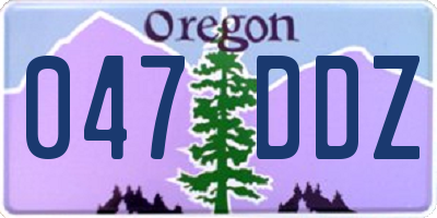 OR license plate 047DDZ