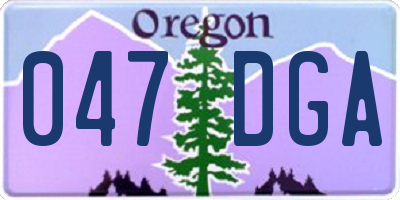 OR license plate 047DGA