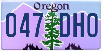 OR license plate 047DHO