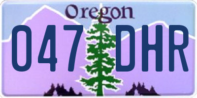 OR license plate 047DHR