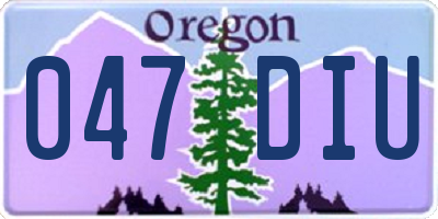 OR license plate 047DIU