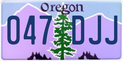 OR license plate 047DJJ