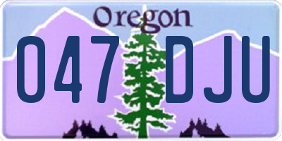OR license plate 047DJU