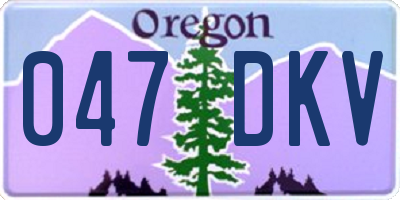 OR license plate 047DKV