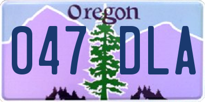 OR license plate 047DLA