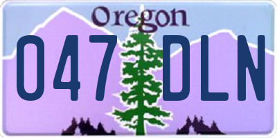 OR license plate 047DLN
