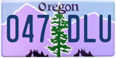 OR license plate 047DLU