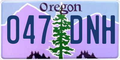 OR license plate 047DNH