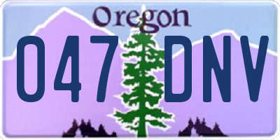 OR license plate 047DNV