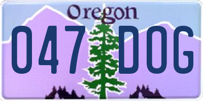 OR license plate 047DOG