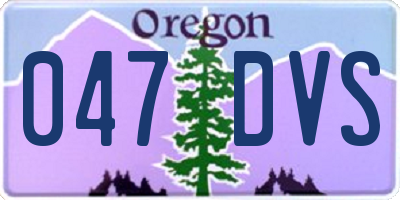 OR license plate 047DVS