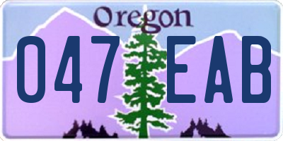 OR license plate 047EAB