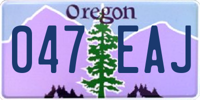 OR license plate 047EAJ