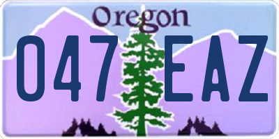 OR license plate 047EAZ