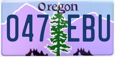 OR license plate 047EBU