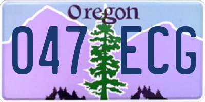 OR license plate 047ECG