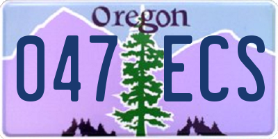 OR license plate 047ECS