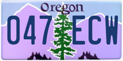 OR license plate 047ECW