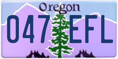 OR license plate 047EFL