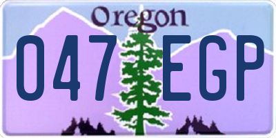 OR license plate 047EGP