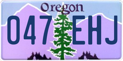 OR license plate 047EHJ