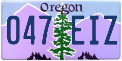 OR license plate 047EIZ