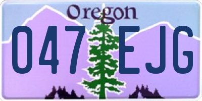 OR license plate 047EJG