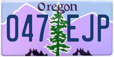 OR license plate 047EJP