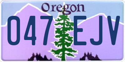 OR license plate 047EJV