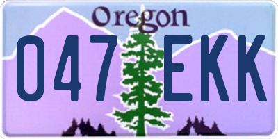 OR license plate 047EKK