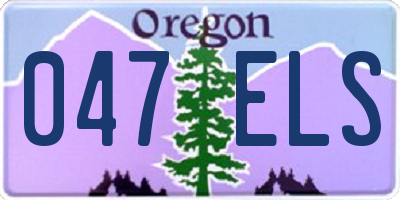OR license plate 047ELS