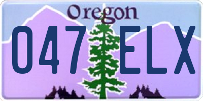 OR license plate 047ELX