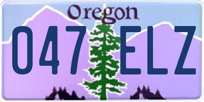 OR license plate 047ELZ