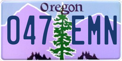 OR license plate 047EMN