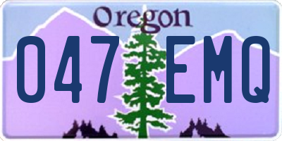 OR license plate 047EMQ