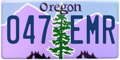 OR license plate 047EMR