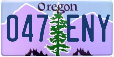 OR license plate 047ENY