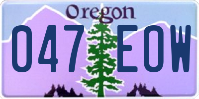 OR license plate 047EOW