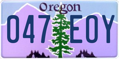 OR license plate 047EOY