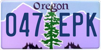OR license plate 047EPK