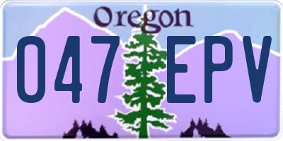 OR license plate 047EPV