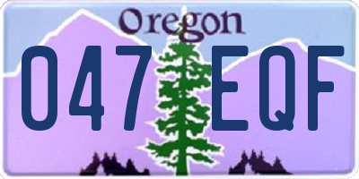 OR license plate 047EQF