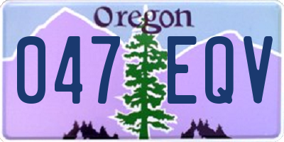 OR license plate 047EQV