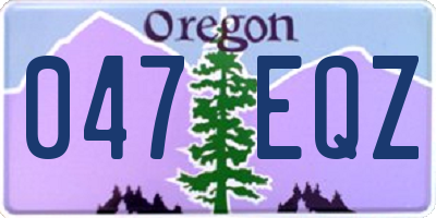 OR license plate 047EQZ
