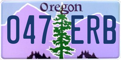 OR license plate 047ERB