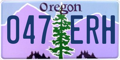 OR license plate 047ERH
