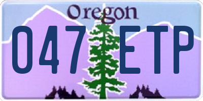 OR license plate 047ETP