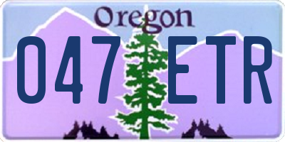 OR license plate 047ETR