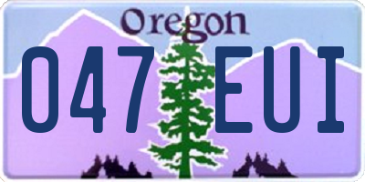 OR license plate 047EUI